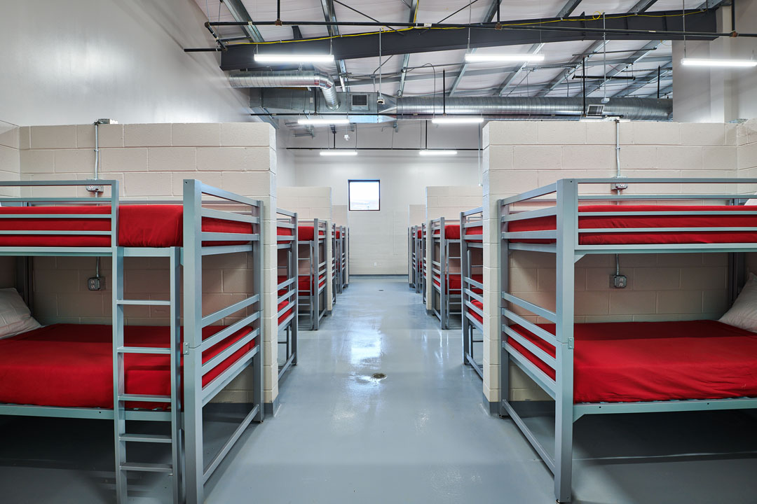 Firehouse Ministries Shelter interior bunks 