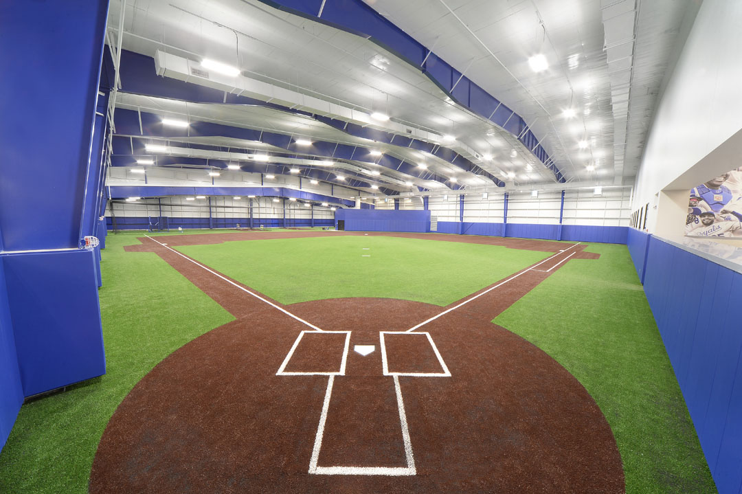 KC Urban Youth Baseball Academy behind home plate interior
