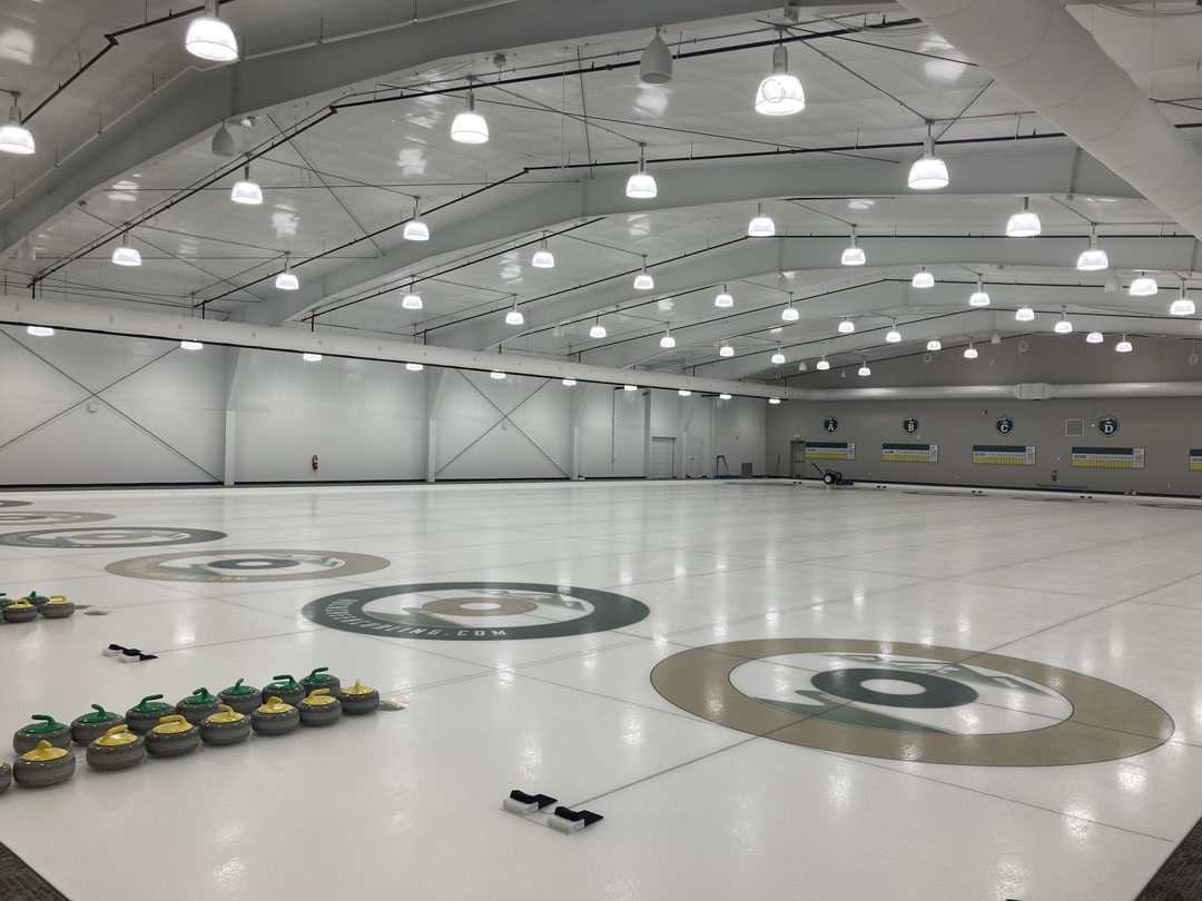 Rock Creek Curling interior ice facility 